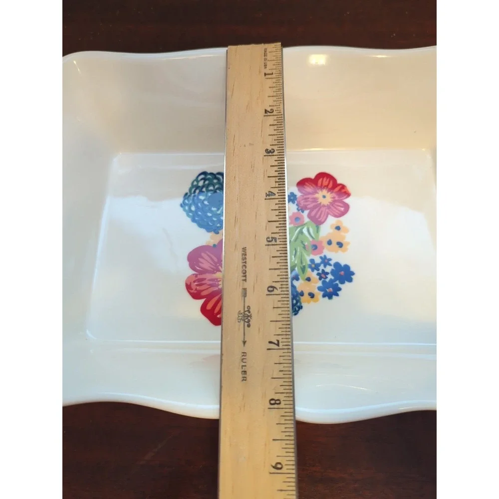 Pioneer Woman Ceramic Casserole Dish Salt Shaker Plate Butter Dish Base 4pc